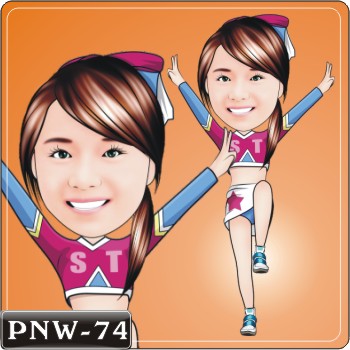 啦啦隊人像Q版漫畫PNW-74